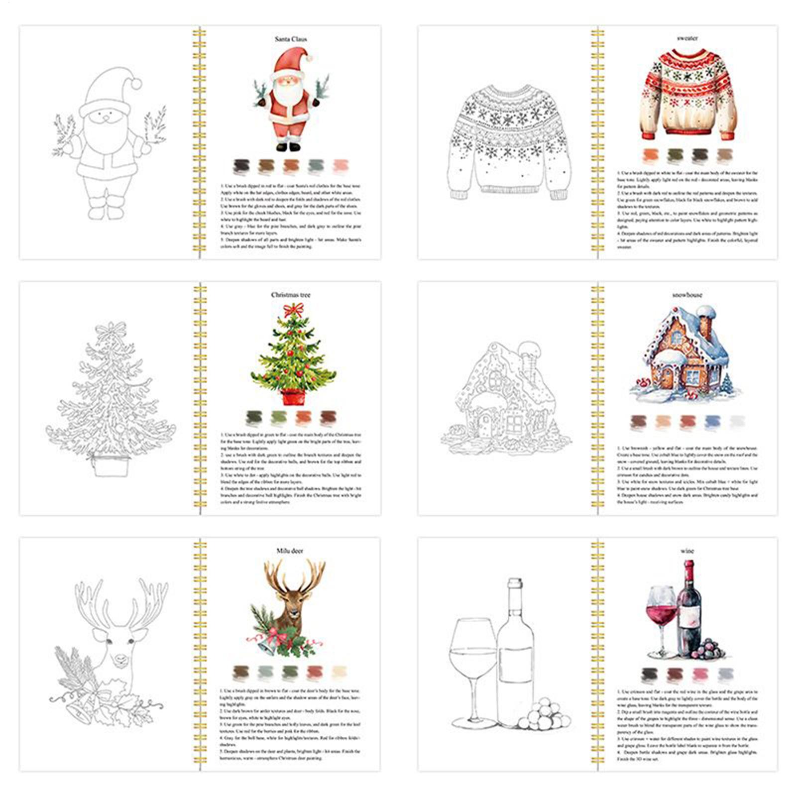 Art Craft For Christmas - Quaderno di esercizi per acquerello per
