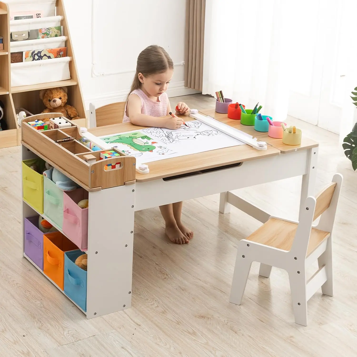 Art Craft For Toddlers - Set Tavolo e 2 Sedie per