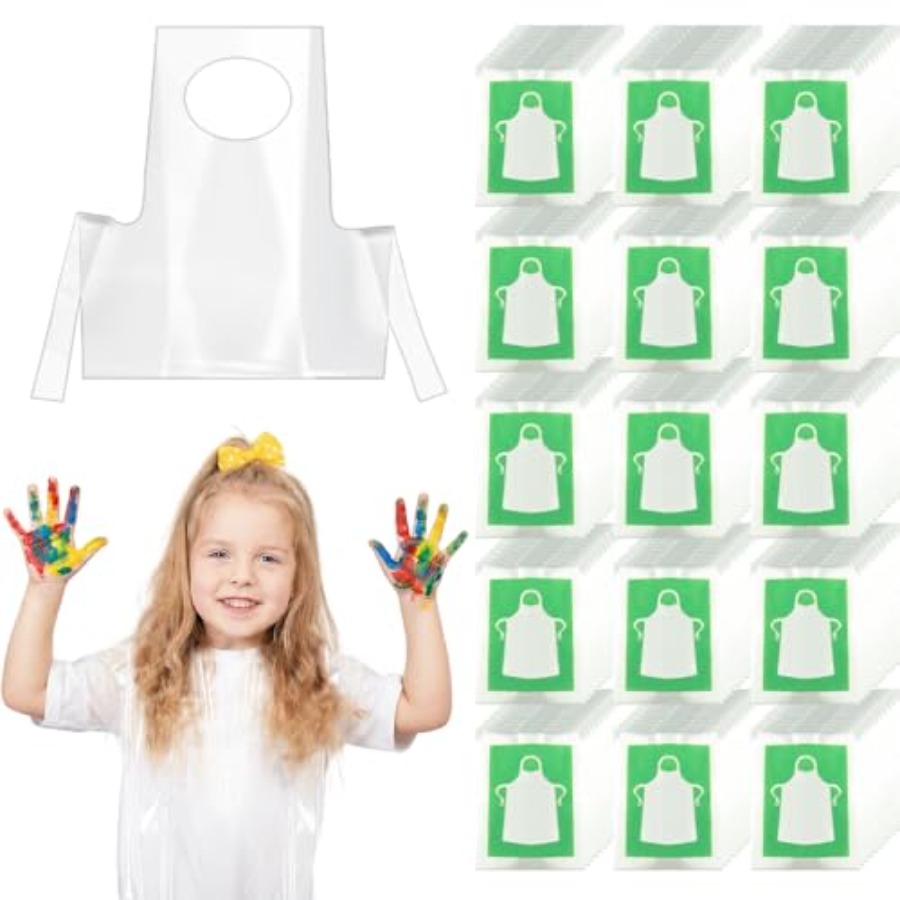 Art Craft For Toddlers - Grembiuli monouso HKACSTHI in plastica per