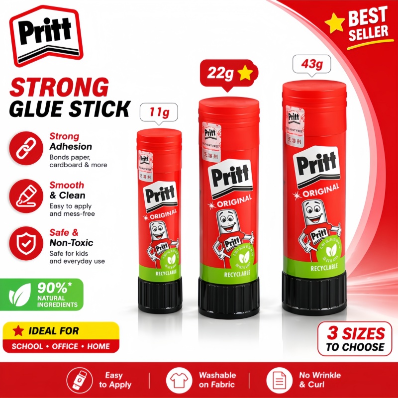 Art Craft For Toddlers - Colla in stick Pritt originale, atossica,