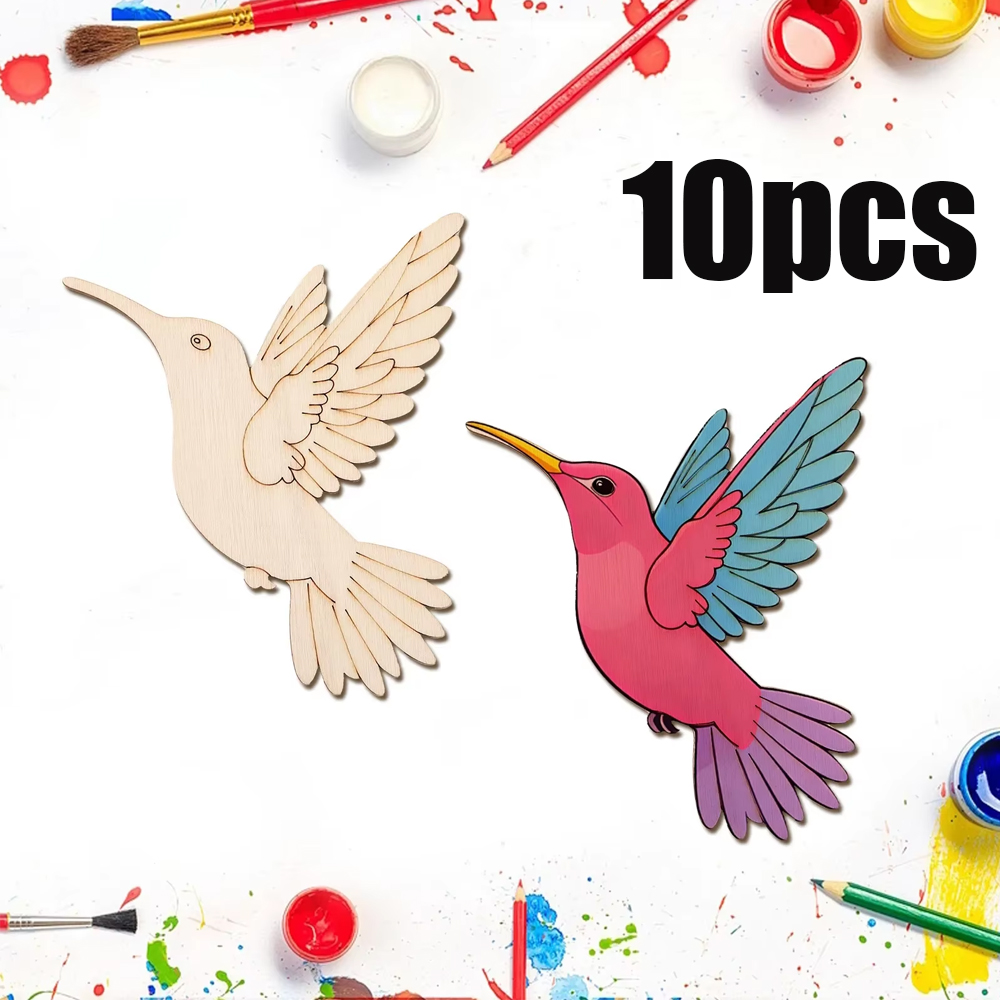 Art Crafts - Set di 10 Animali in Legno