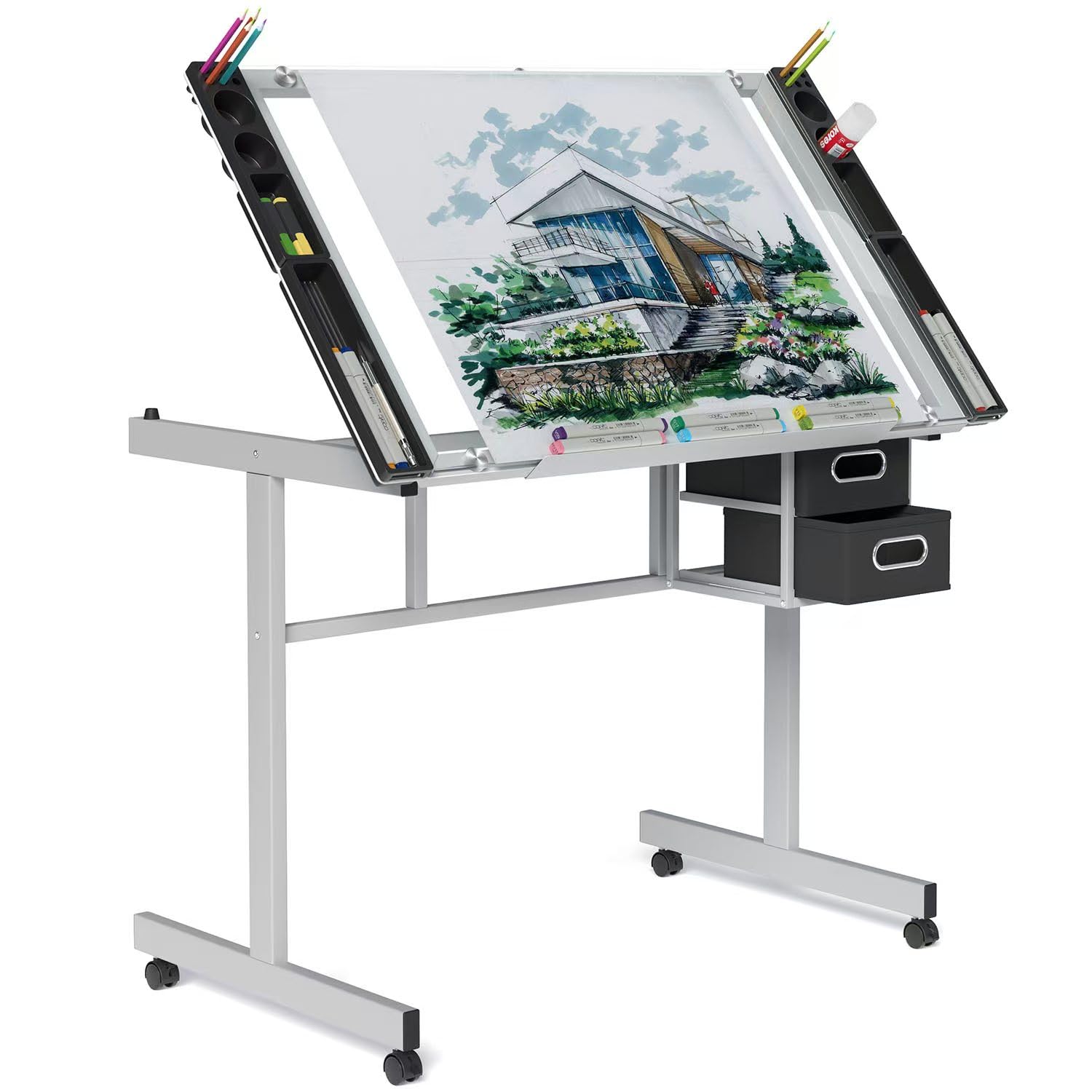 Art Crafts - Tavolo da Disegno Regolabile con Piano