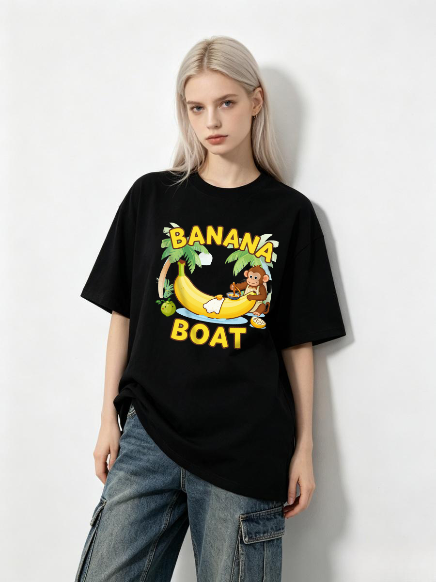 Art Craft Letter T - T-shirt da donna in cotone slub