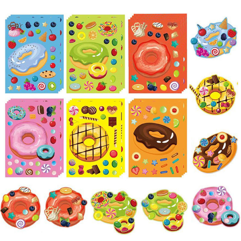 Art Craft For Toddlers - Crea un viso Adesivi a ciambella