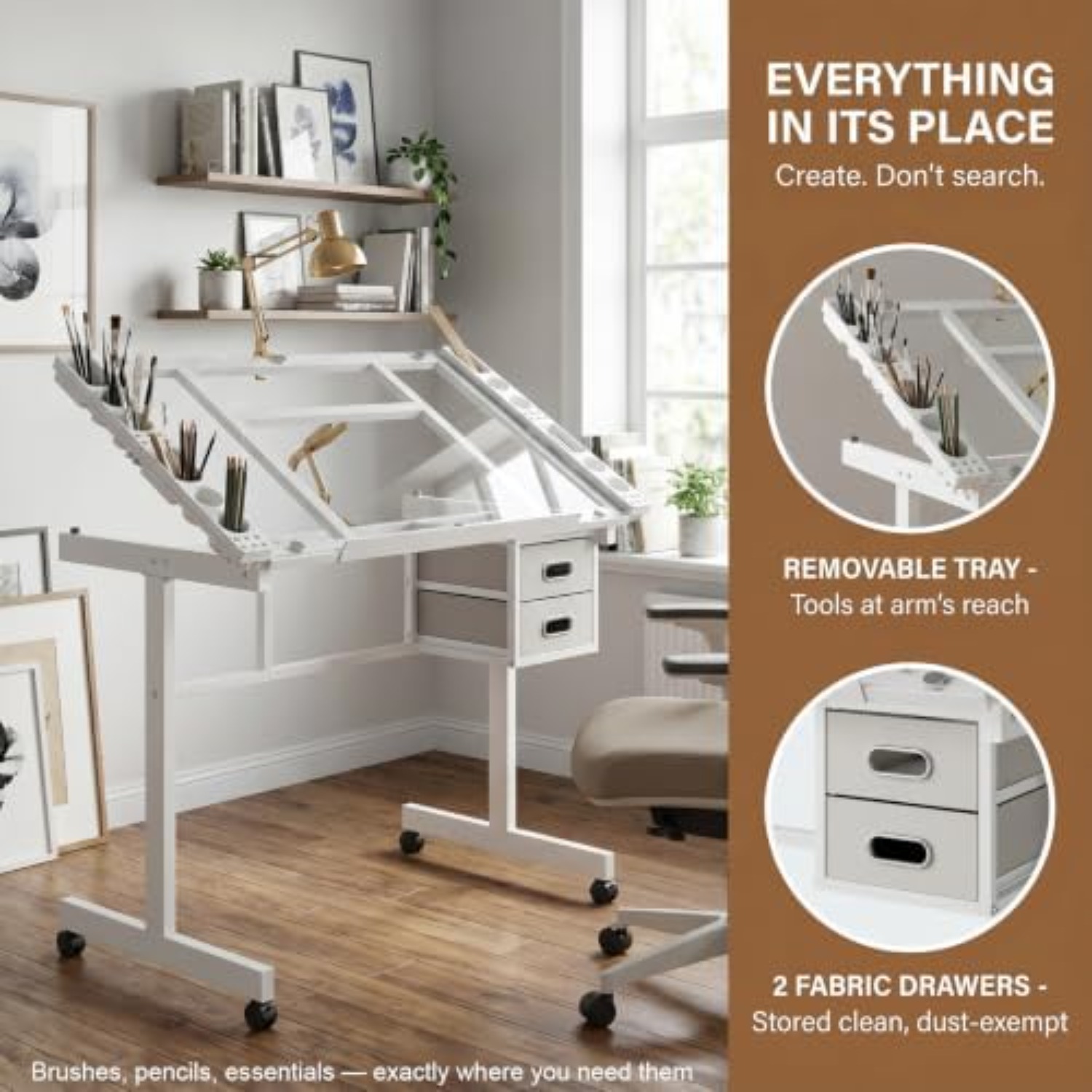Tavolo da Disegno con Rotelle, - Art Crafts recensione e prezzo