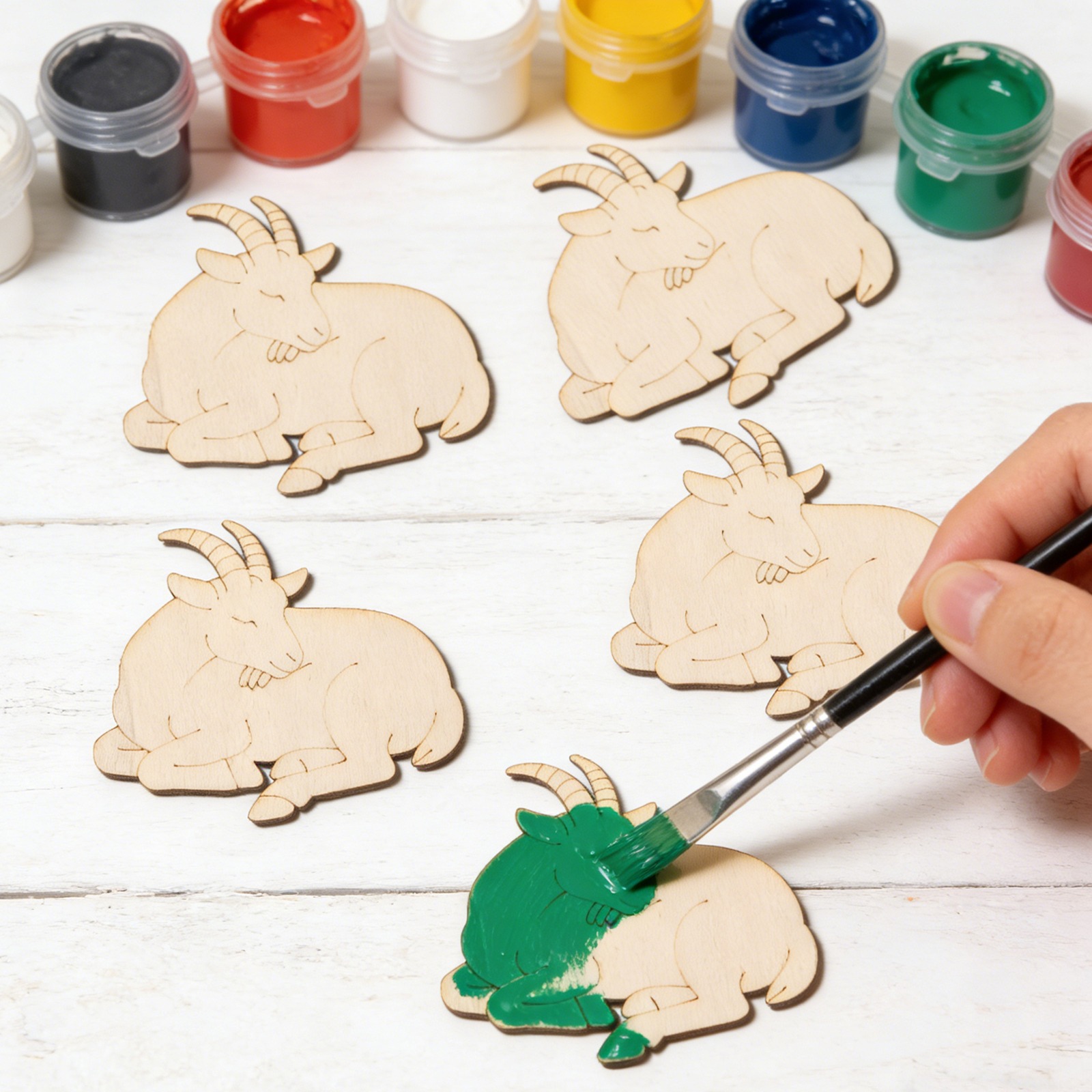 Set di 10 Ornamenti in Legno a - Art Crafts recensione e prezzo